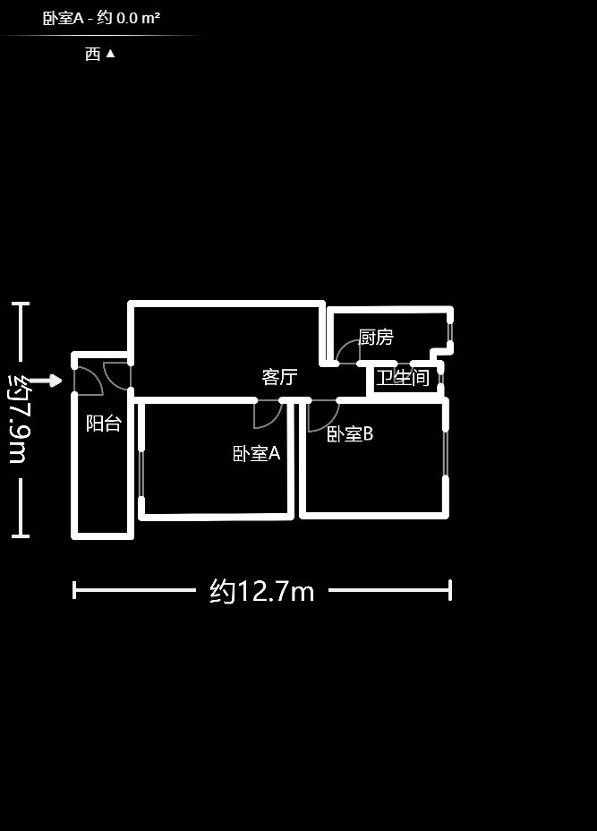 浦沅生活三區(qū)  2室1廳1衛(wèi)    48.0萬室內(nèi)圖1