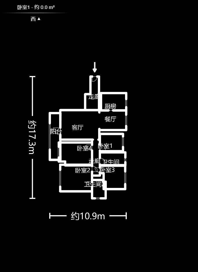 海德公园  4室2厅2卫    110.0万室内图1