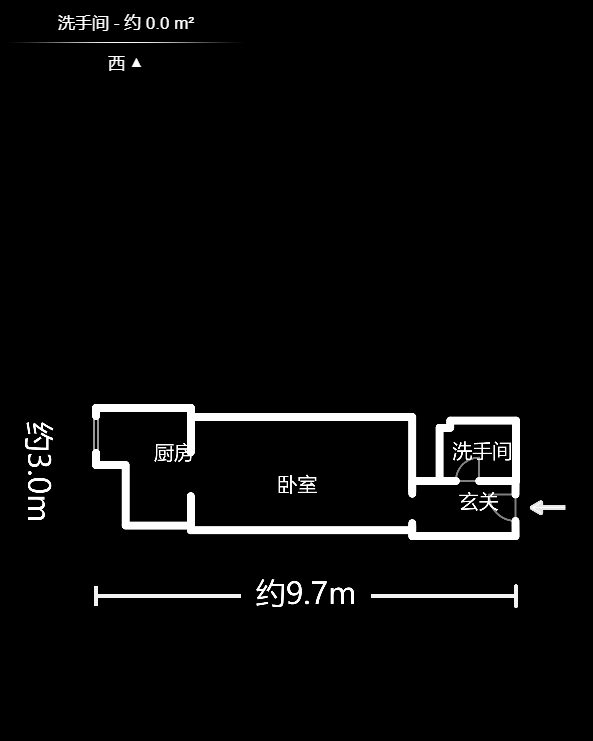 保利麓谷林语I区  1室1厅1卫   1100.00元/月户型图