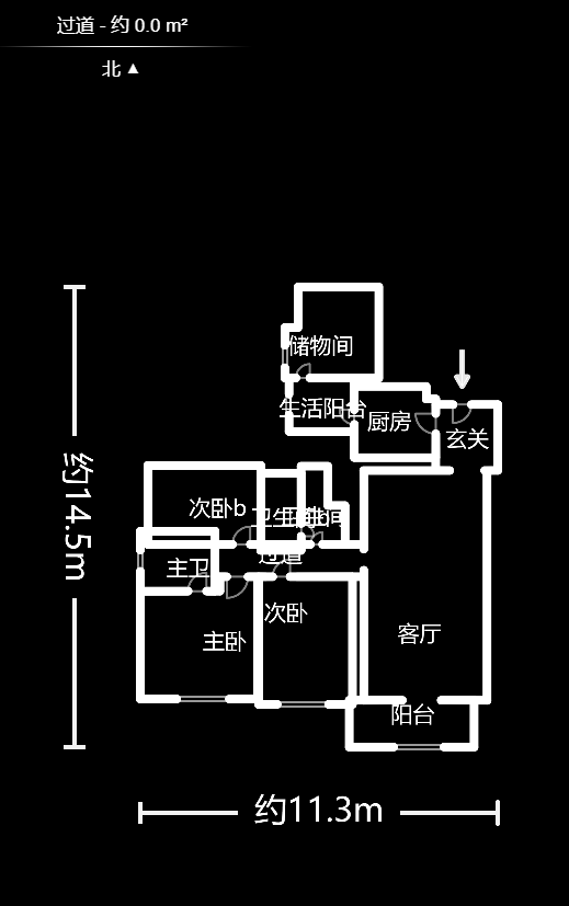 富基世纪公园  4室2厅1卫    82.0万室内图1