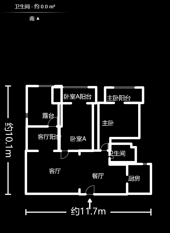 玛依拉山庄 2室1厅1卫 4000.0元/月 玛依拉山庄 2室1厅1卫 4000.0元/月户型图