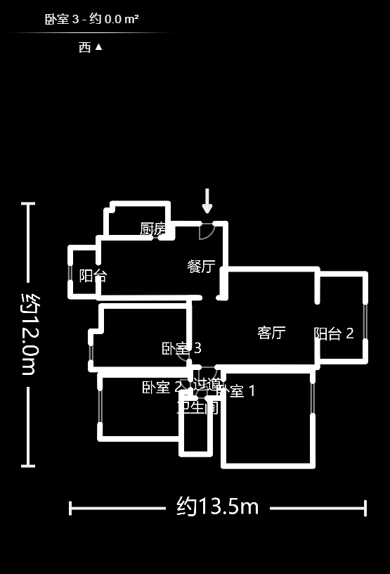 天健芙蓉盛世一期 3室2厅1卫 3200.0元/月 天健芙蓉盛世一期 3室2厅1卫 3200.0元/月户型图
