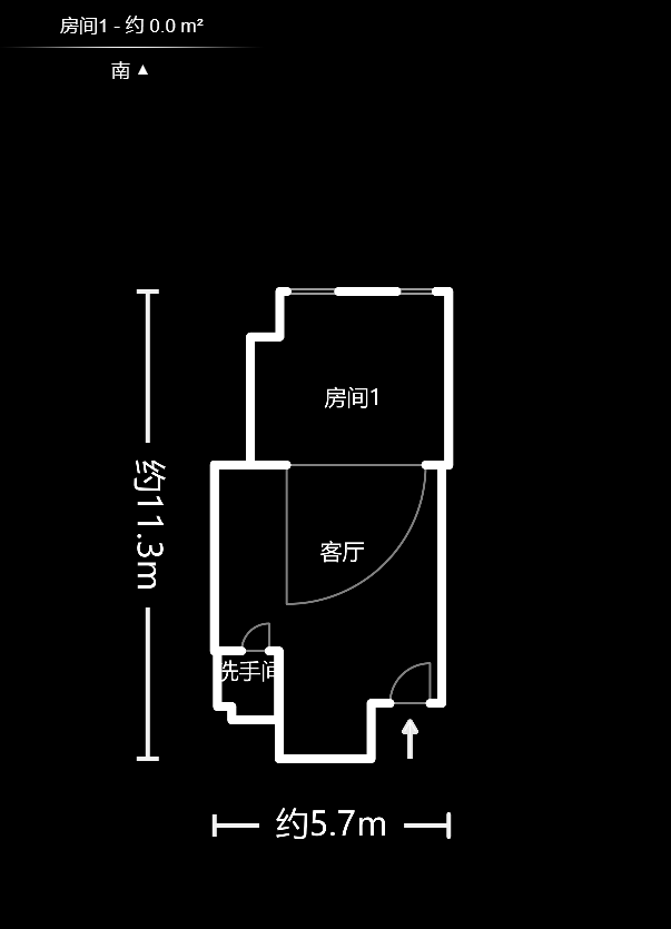 加加大街（华景苑）  1室1厅1卫    36.5万室内图1