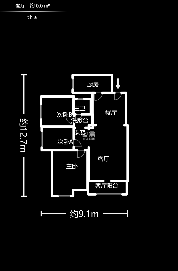 鑫远和城（一、二期）  3室2厅1卫   101.80万室内图1
