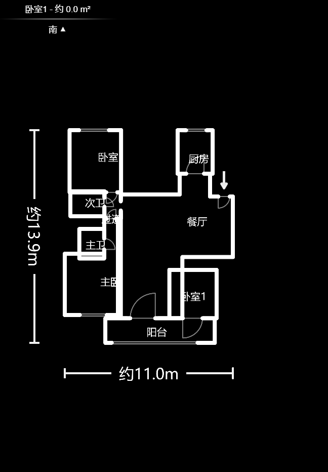 省文联宿舍  3室1厅1卫   2200.00元/月户型图