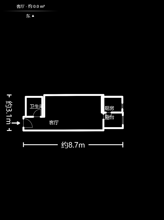国泰九龙湾 1室1厅1卫 39.8万 国泰九龙湾 1室1厅1卫 39.8万户型图