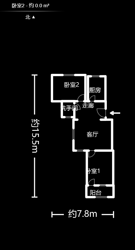 井湾子中学教职工宿舍  2室2厅1卫   36.80万室内图1