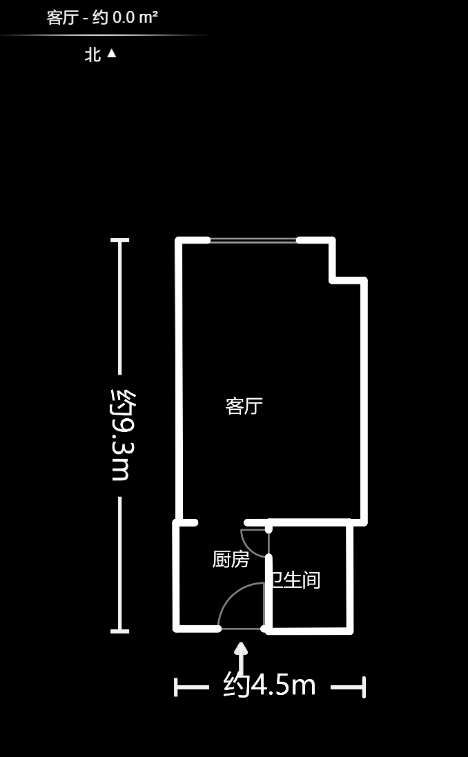 时代星城 1室1厅1卫 1100.0元/月 时代星城 1室1厅1卫 1100.0元/月户型图