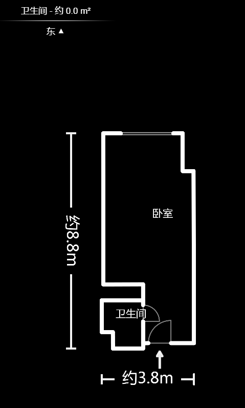 才子佳郡  1室0厅1卫   1100.00元/月户型图