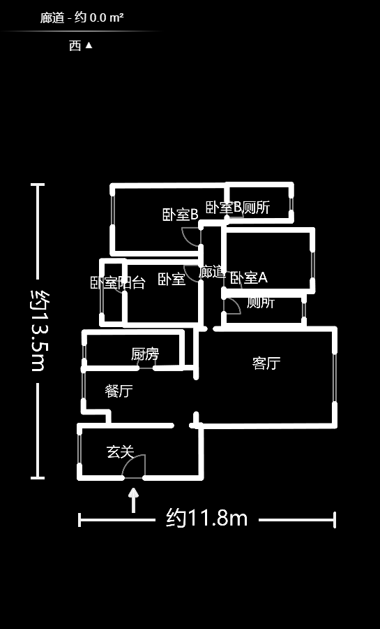 枫华府第  3室2厅2卫   76.00万室内图1