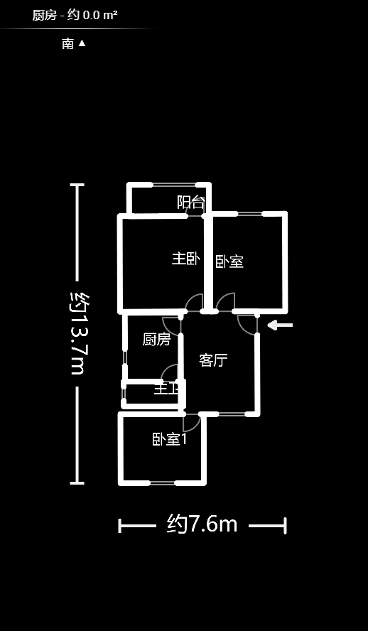 物贸小区  4室1厅1卫   1700.00元/月户型图