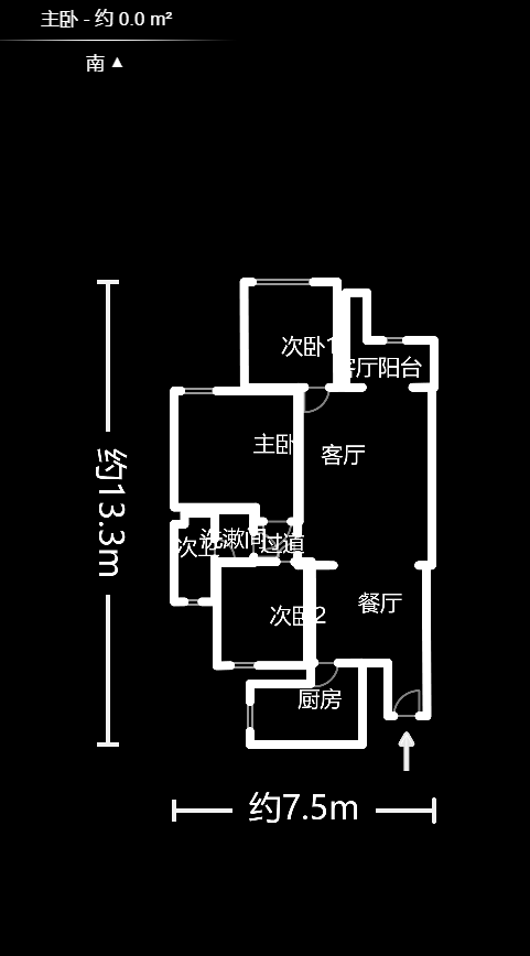 协信星澜汇  3室2厅1卫   159.50万室内图1