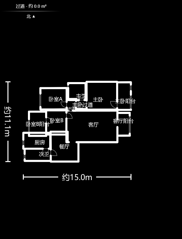 八方小区C区  3室2厅2卫   450.00万室内图1