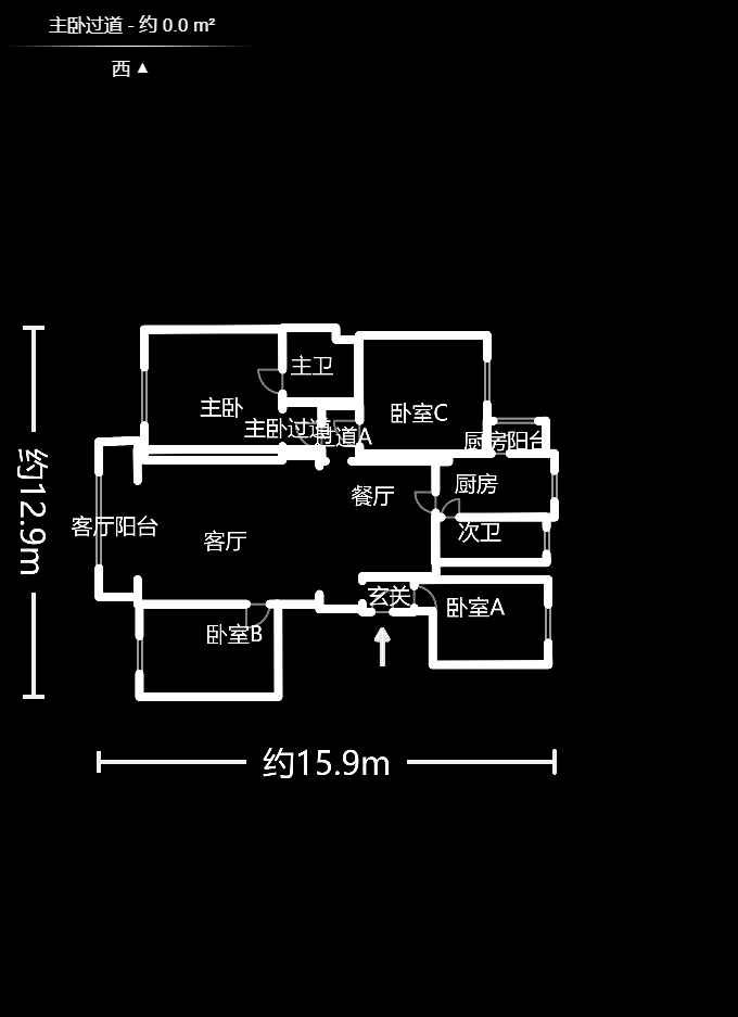 联美品格  4室2厅2卫    2800.0元/月户型图