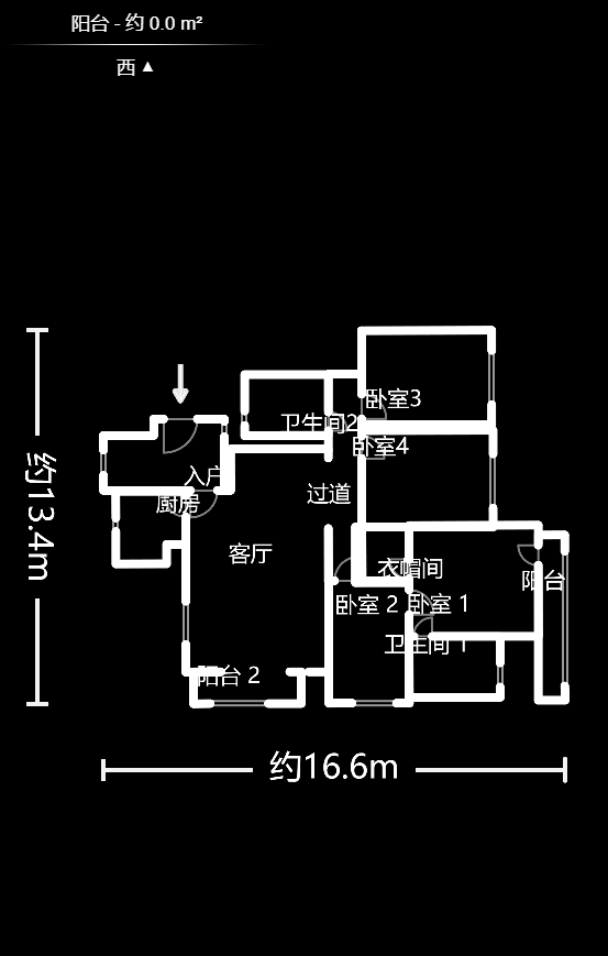 湘江世纪城咏江苑  4室2厅2卫    205.0万室内图1