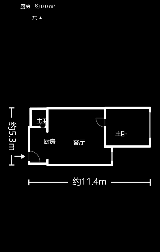 和庄 1室1厅1卫 1500.0元/月 和庄 1室1厅1卫 1500.0元/月户型图