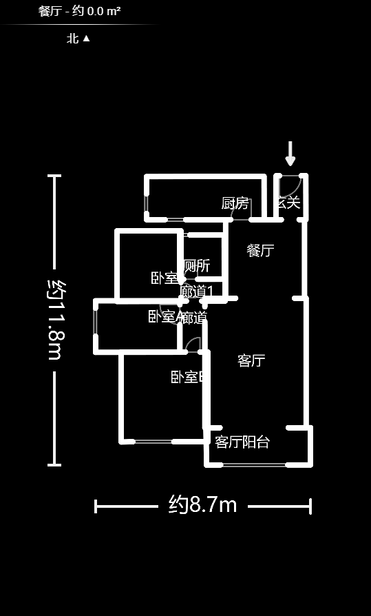 江山帝景哈佛  3室2厅1卫   2200.00元/月户型图