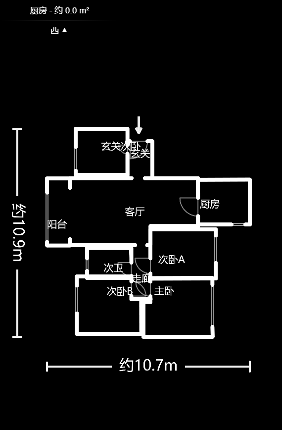 筑梦佳园  4室2厅1卫   1900.00元/月户型图