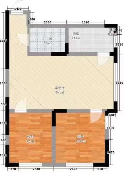 雁城路85号  2室1厅1卫   1300.00元/月室内图1