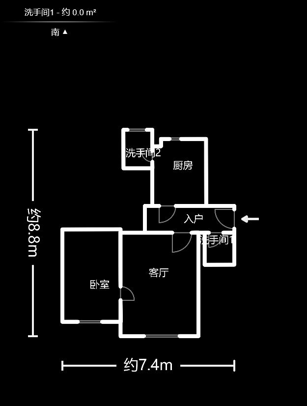 砂子塘社区  1室1厅1卫    1200.0元/月 砂子塘社区  1室1厅1卫    1200.0元/月户型图