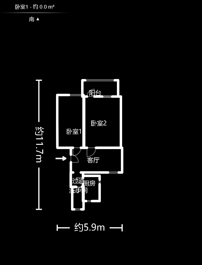 红旗社区  2室1厅1卫   44.80万室内图1