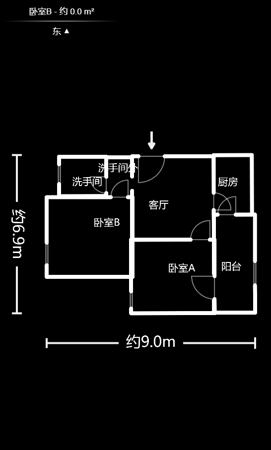 世嘉国际华城  2室1厅1卫   70.00万室内图1