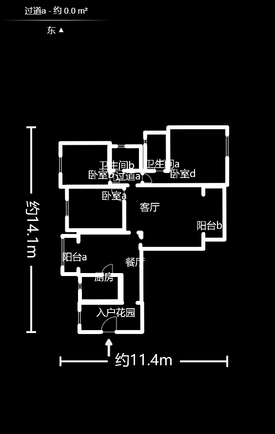 中悦领秀城  2室2厅1卫   1700.00元/月室内图1