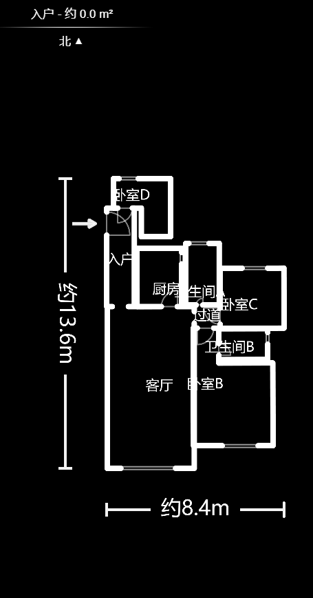 岳泰理想城 1室2厅1卫 2600.0元/月 岳泰理想城 1室2厅1卫 2600.0元/月户型图