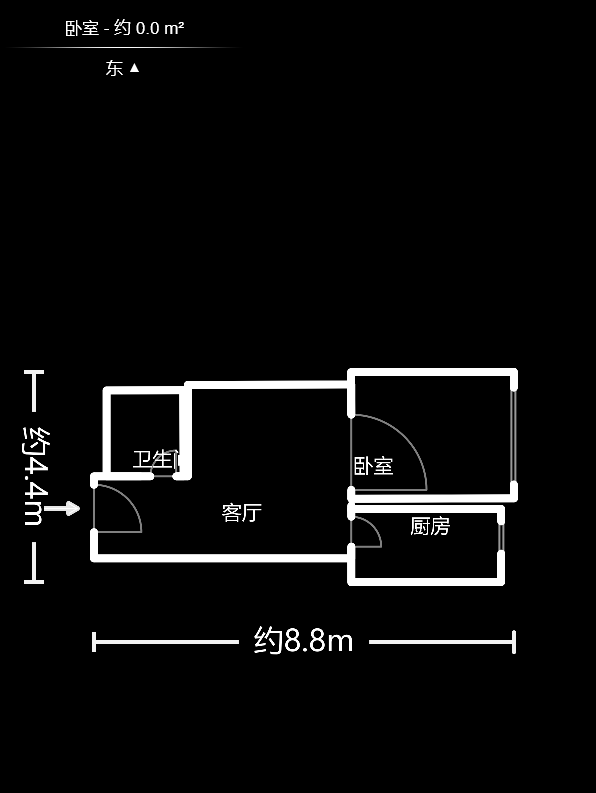 方略90公馆 1室1厅1卫 800.0元/月 方略90公馆 1室1厅1卫 800.0元/月户型图