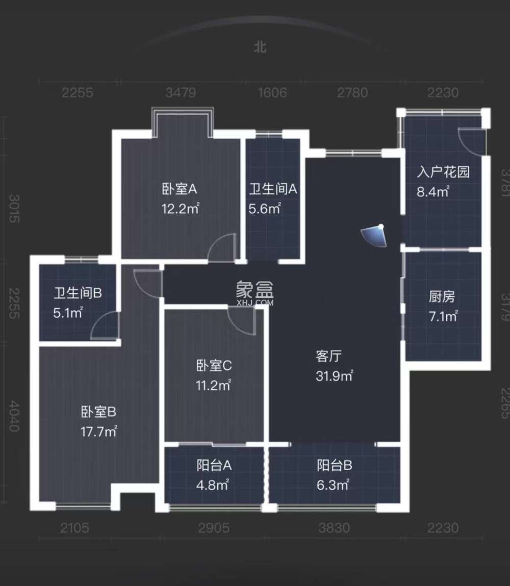建设家园  3室2厅2卫   56.80万
