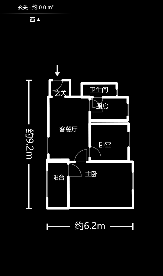 望月湖小区九片  2室1厅1卫   46.80万室内图1