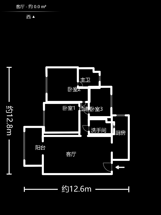 中天枫景园 3室2厅1卫 4500.0元/月 中天枫景园 3室2厅1卫 4500.0元/月户型图