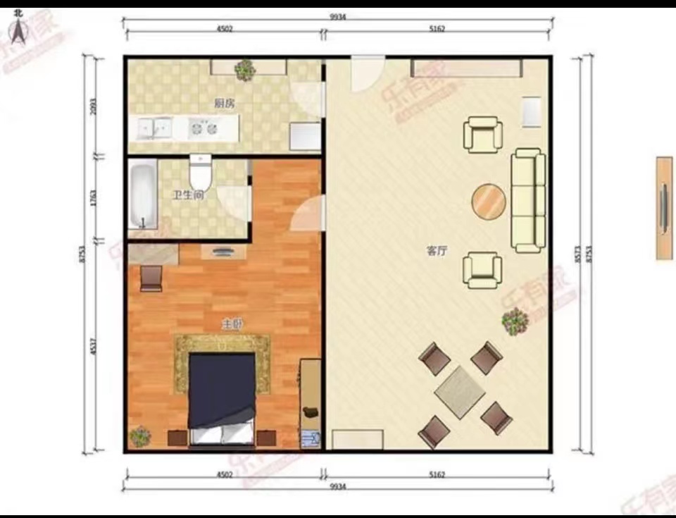 山水洲城华晨第一城 1室1厅1卫 32.0万 山水洲城华晨第一城 1室1厅1卫 32.0万客厅
