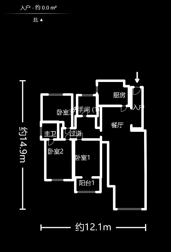 泰时花园 5室2厅2卫 3000.0元/月 泰时花园 5室2厅2卫 3000.0元/月户型图