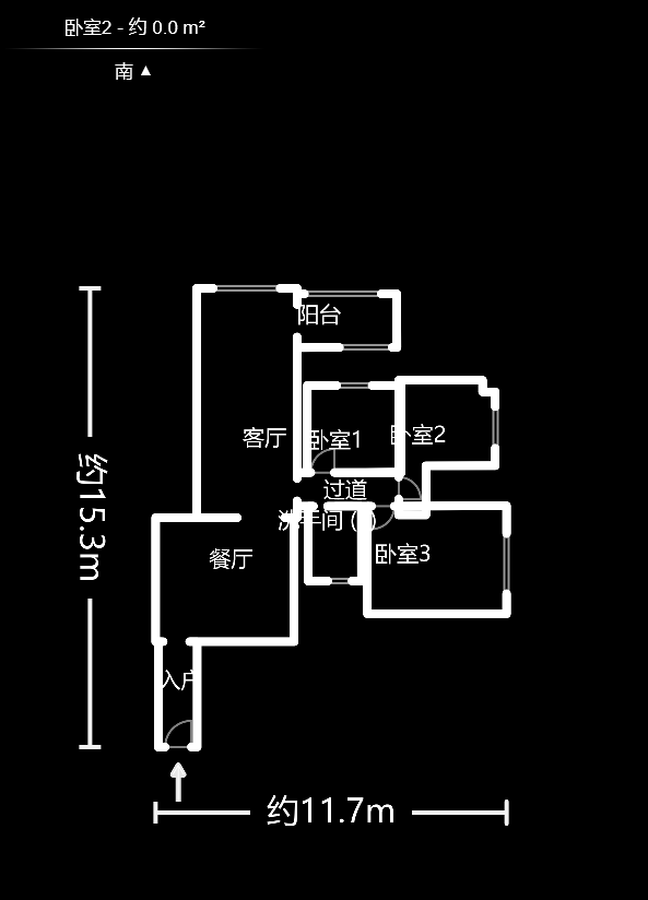 佳天国际新城  3室2厅1卫   116.00万室内图1