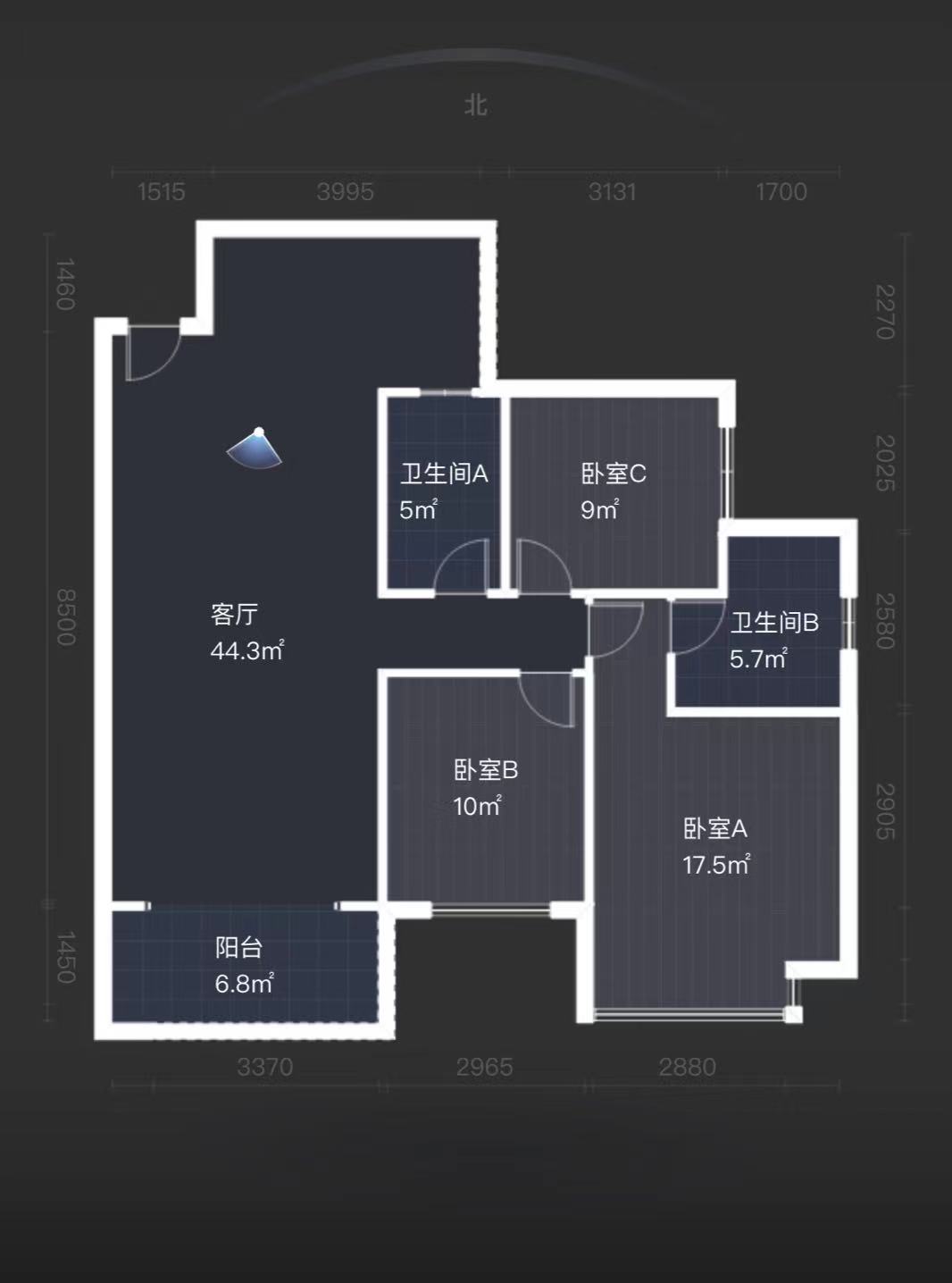 紫金华府 2室2厅2卫 96.8万 紫金华府 2室2厅2卫 96.8万室内图