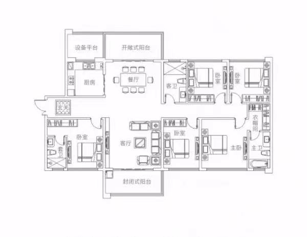 高科壹号领域 5室2厅3卫 130.0万 高科壹号领域 5室2厅3卫 130.0万室内图
