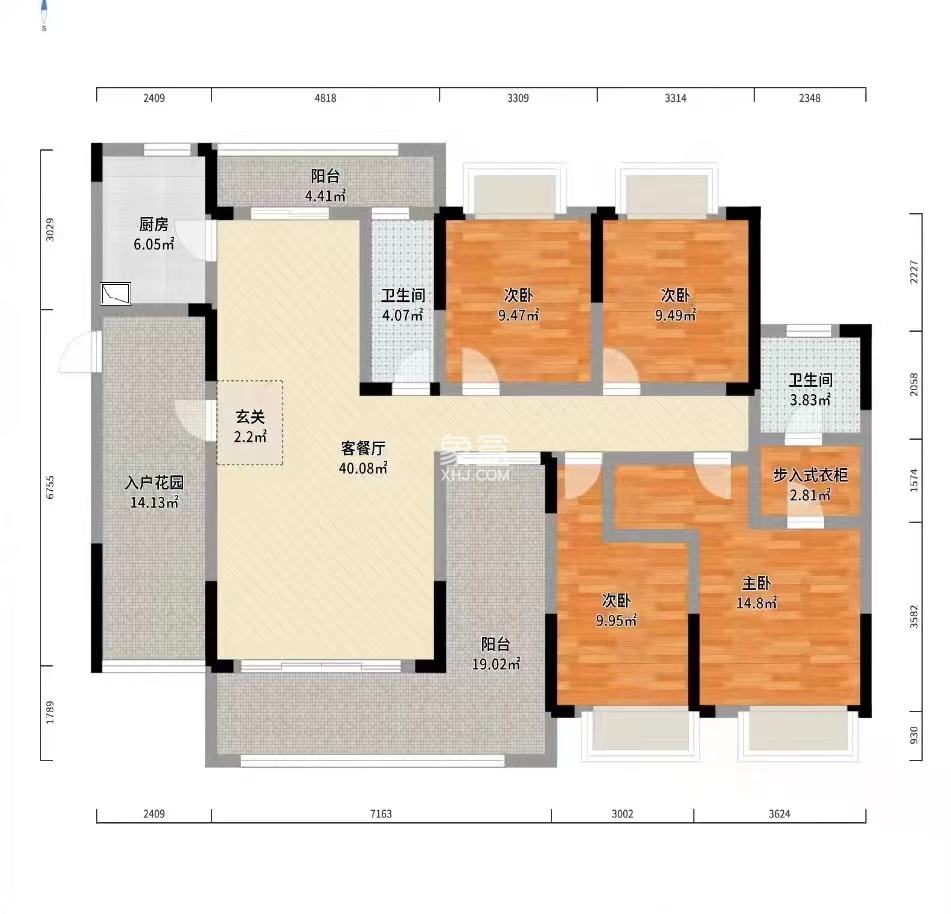 城市公园  5室2厅2卫   72.00万