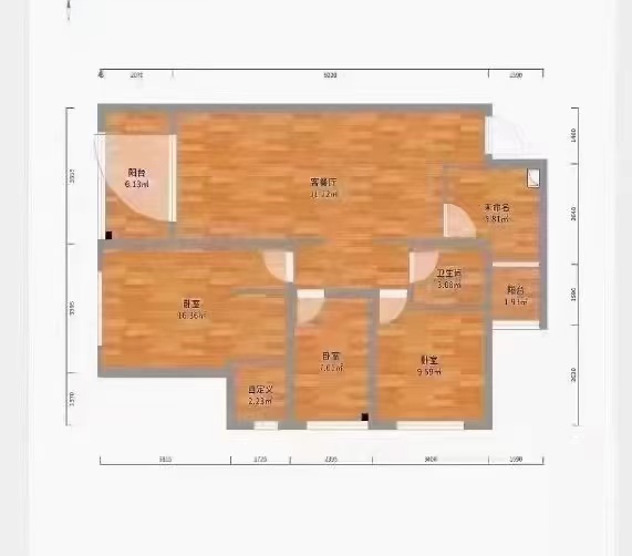 城市公园  3室2厅2卫   45.00万