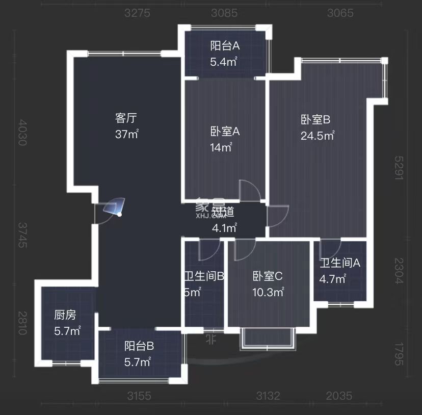 颐景园  3室2厅2卫   76.60万