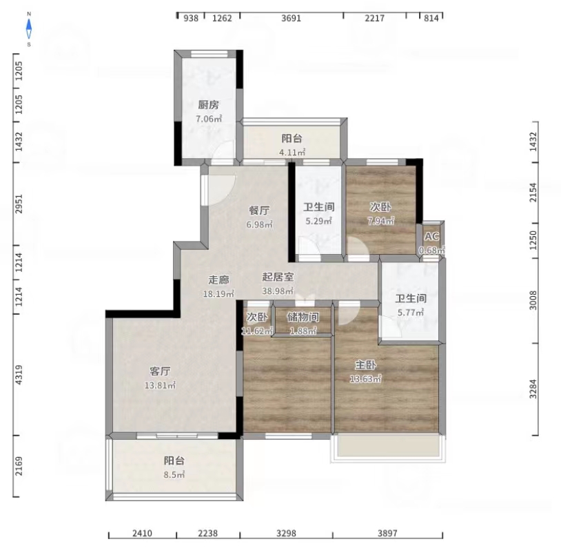 经世龙城 3室2厅2卫 110.0万 经世龙城 3室2厅2卫 110.0万室内图