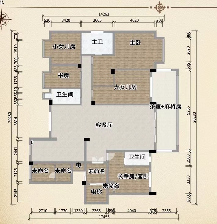 碧桂园江山一品  5室2厅4卫   145.00万室内图