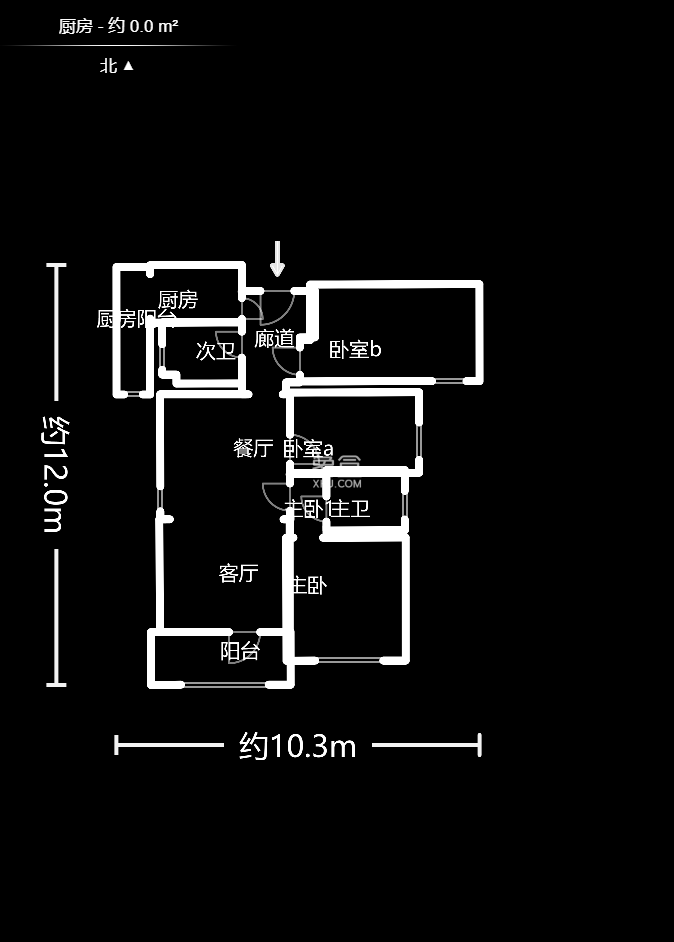 中国铁建梅溪青秀二期 3室2厅2厨2卫 173.00万室内图1