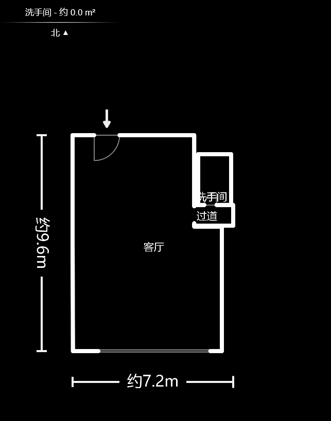 锦湘国际星城三期（锦绣苑）  1室1厅1卫   1500.00元/月室内图1