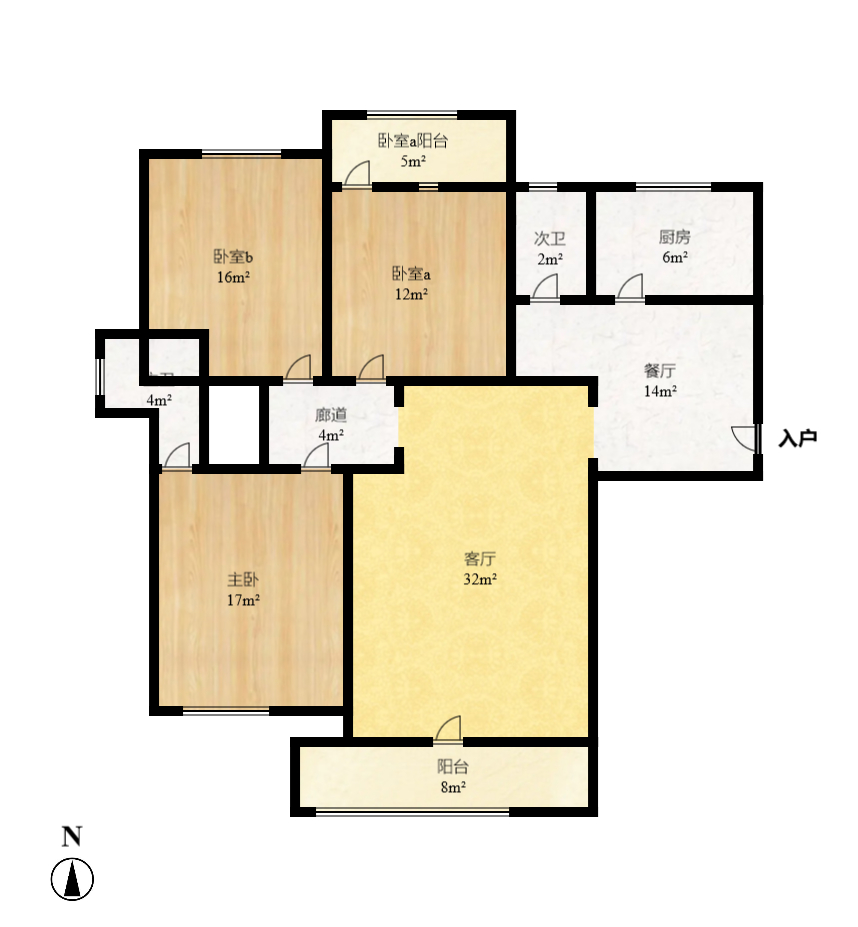 麓谷E家人 1室2厅1卫 2800.0元/月 麓谷E家人 1室2厅1卫 2800.0元/月户型图