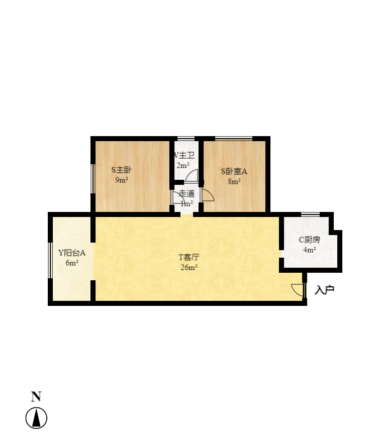 黎郡新宇康景園  2室1廳1衛(wèi)    49.9萬(wàn)室內(nèi)圖1
