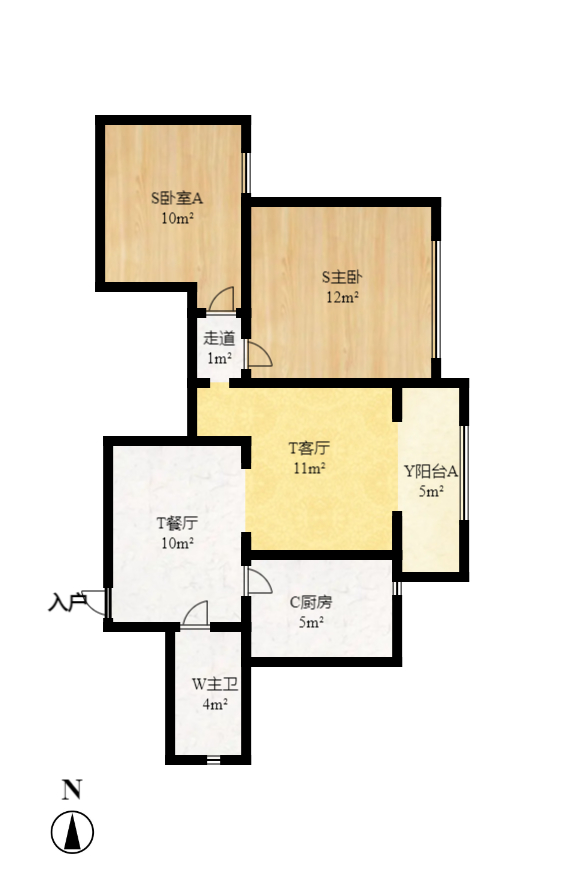 恒大绿洲  2室2厅2卫   97.00万室内图1