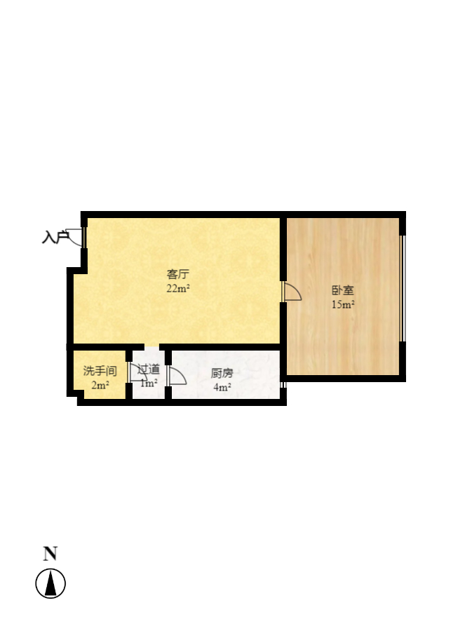 加加大街(华景苑) 1室1厅1卫 1600.0元/月 加加大街(华景苑) 1室1厅1卫 1600.0元/月户型图