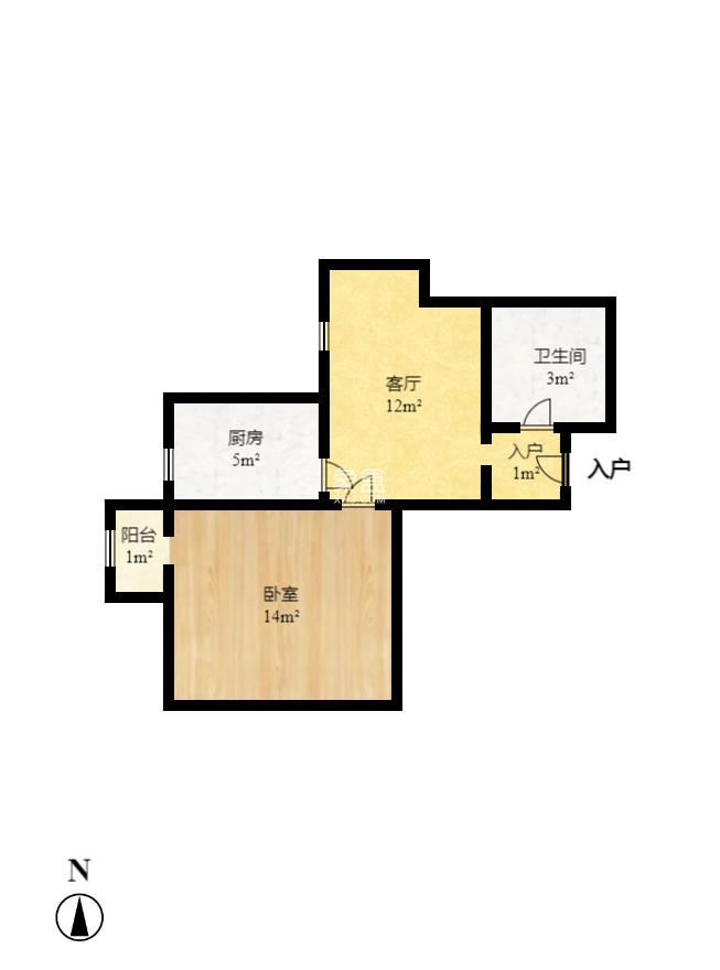 湘江世纪城悦江苑  1室1厅1卫    1650.0元/月 湘江世纪城悦江苑  1室1厅1卫    1650.0元/月户型图