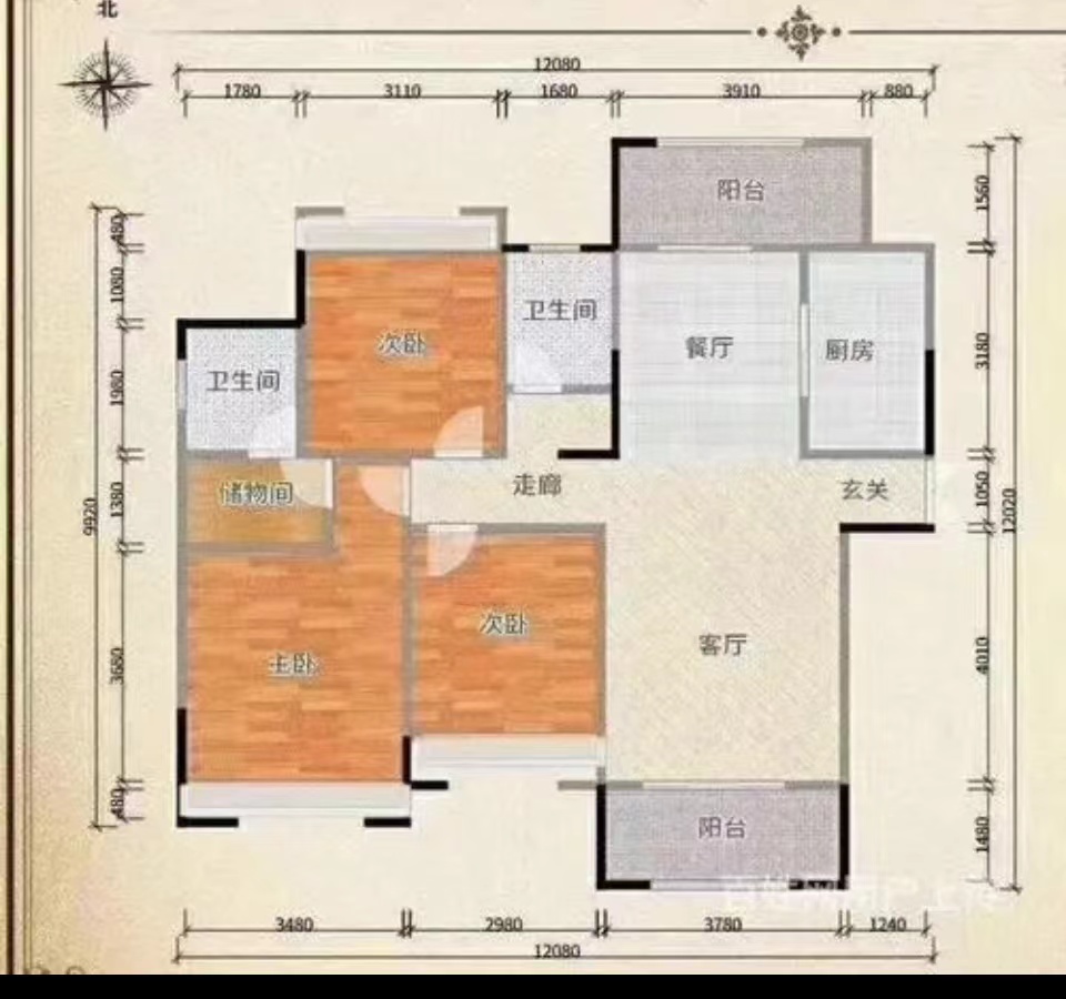 白金汉宫 3室2厅2卫 60.0万 白金汉宫 3室2厅2卫 60.0万室内图